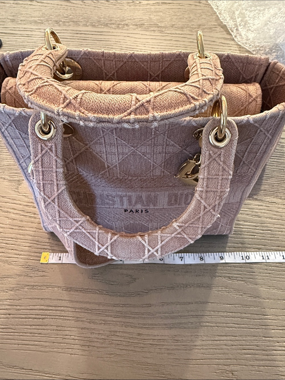 Dior Lady Dior Tote in Dusty Pink with Gold Hardware - Picture 11 of 15